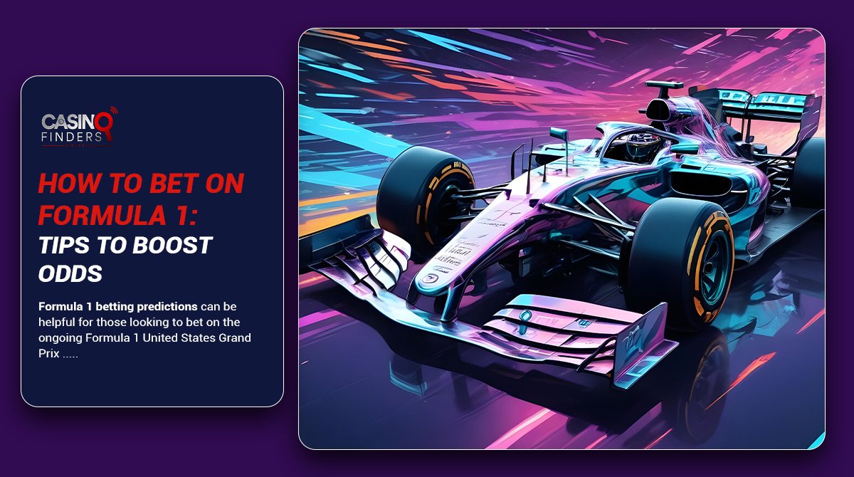 thumbnail image featuring a formula 1 car and explaining how to bet on Formula 1 with odds and tips