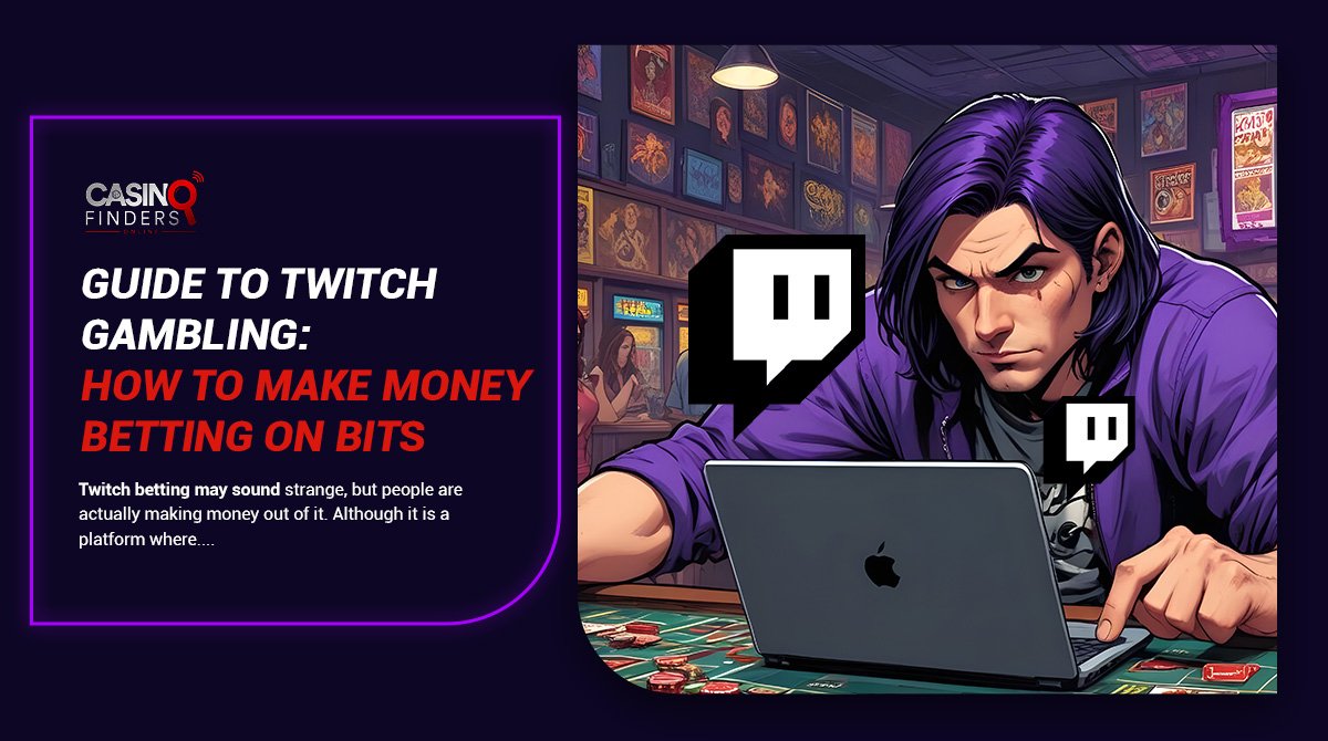 A male twitch streamer on a thumbnail about twitch betting guide