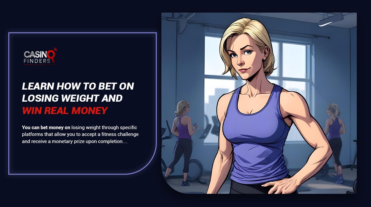 how to bet on losing weight thumbnail image featuring a female bodybuilder at a gym