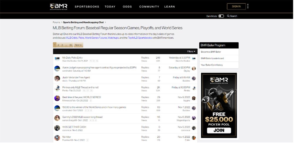 Bookmakers Review: MLB Betting Forum