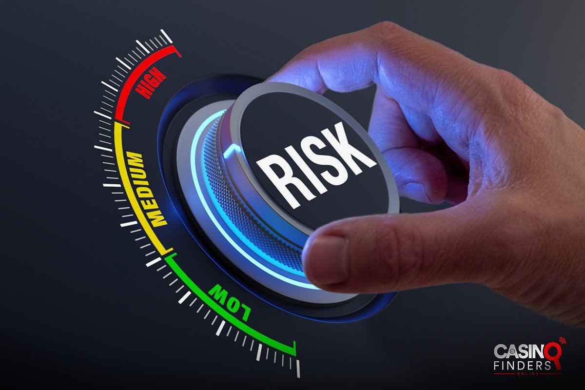 Image featuring a risk management wheel and a hand controlling it