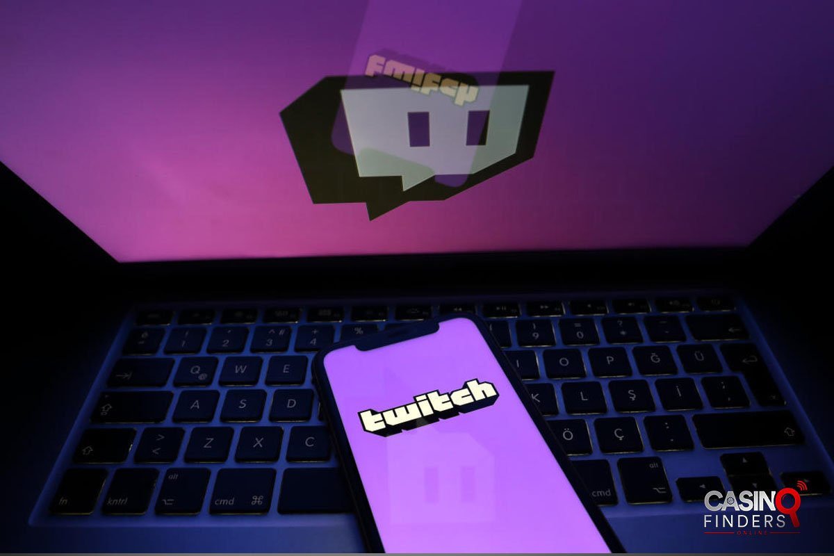 image featuring a mobile and a mackbook with Twitch logo