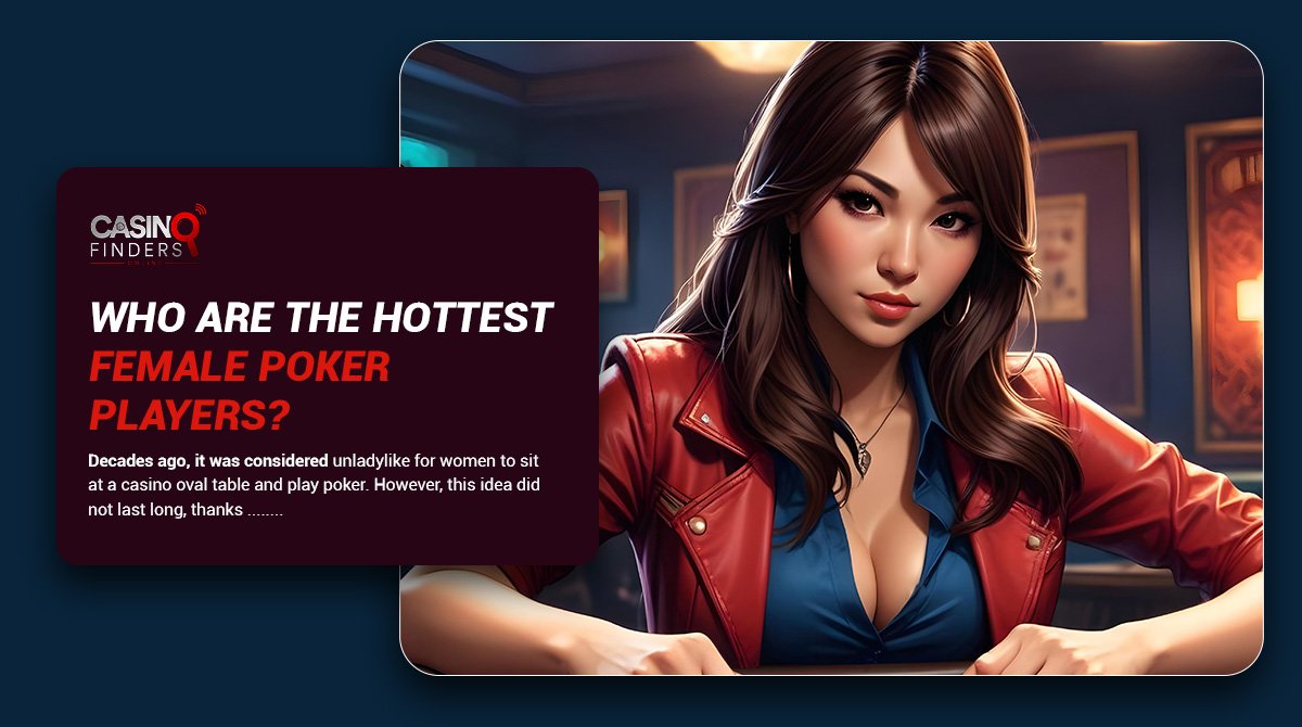 list of hottest female poker players thumbnail image featuring an AI generated picture of Maria Ho poker player