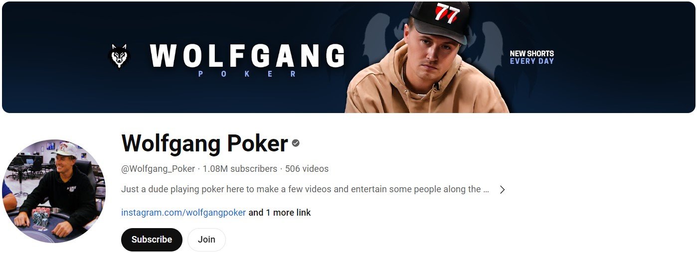 Wolfgang Poker YouTube