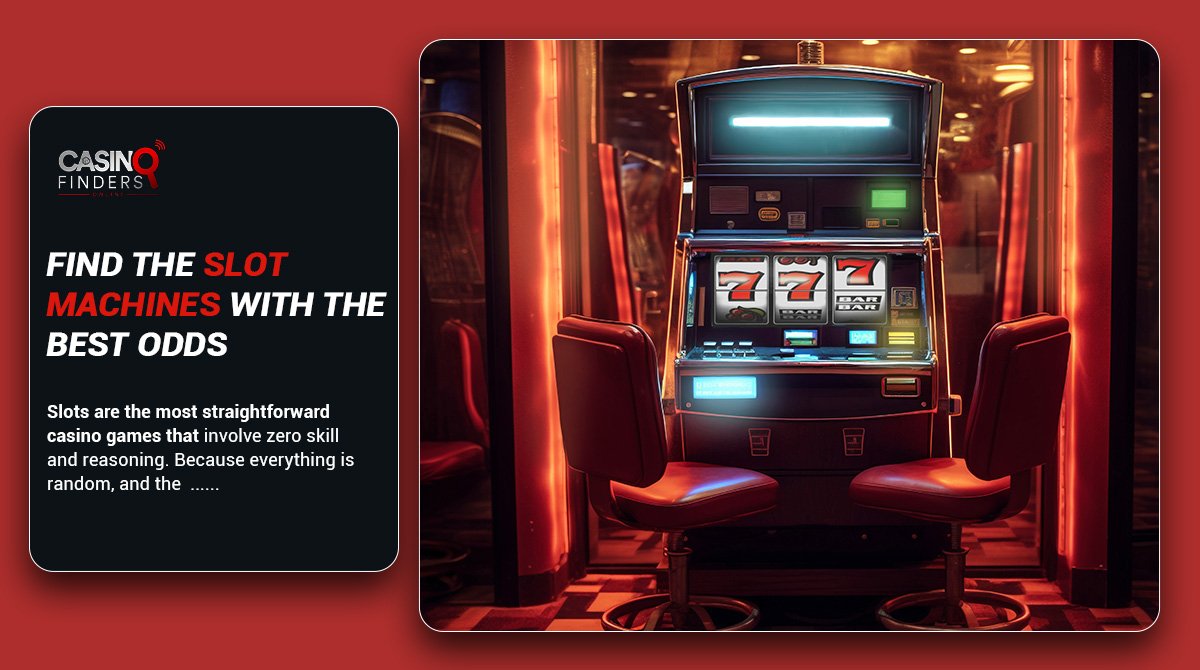 guide to the slot machines with the best odds thumbnail image featuring a casino slot machine