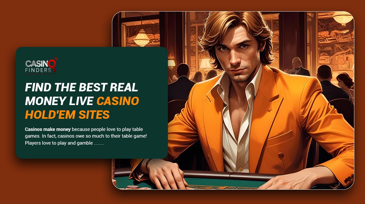 best real money live casino holdem guide thumbnail image featuring a handsome male holdem dealer