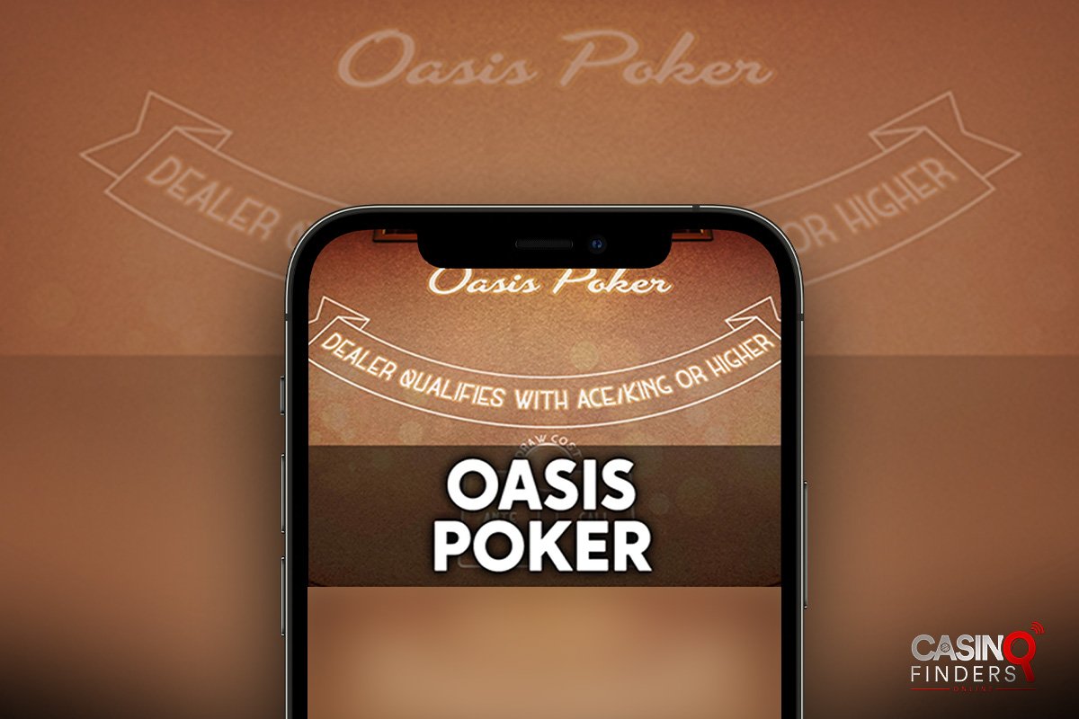 image featuring a mobile casino to play oasis poker online