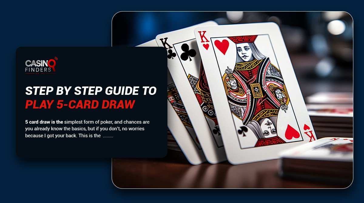 thumbnail image featuring playing cards | beginners guide to play 5 card draw