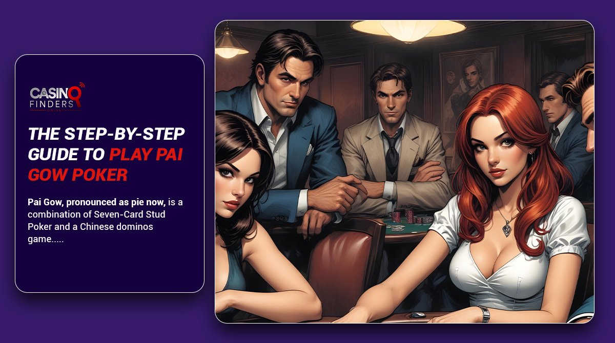 thumbnail image about a step by step guide to play Pai Gow Poker featuring two hot female players and two men at a casino table