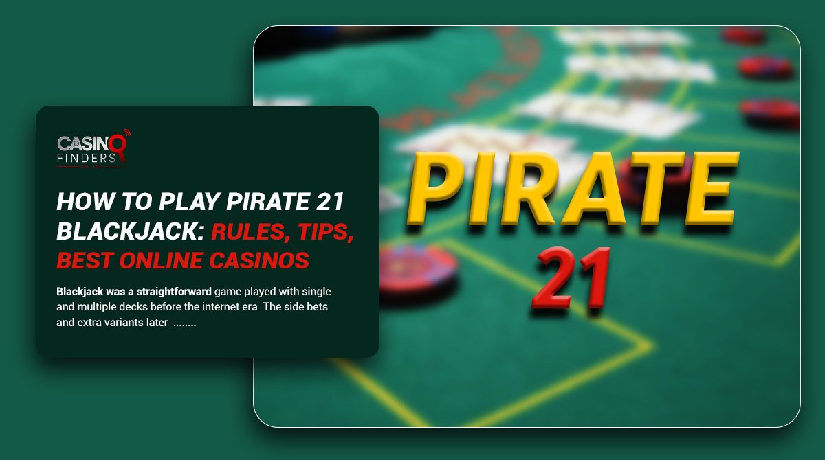 beginners guide to pirate 21 blackjack thumbnail image featuring the table and logo