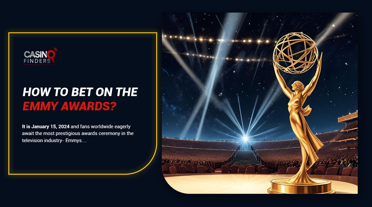 thumbnail image featuring an Emmy Award about emmy awards betting & odds